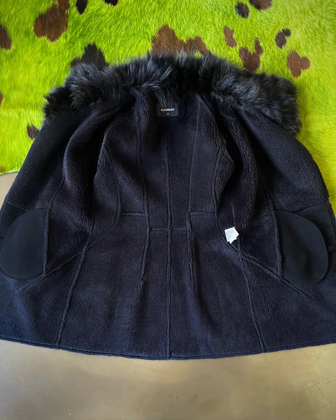 90-00s KASIBADY Real Fox & Lamb Black JK 상품이미지8