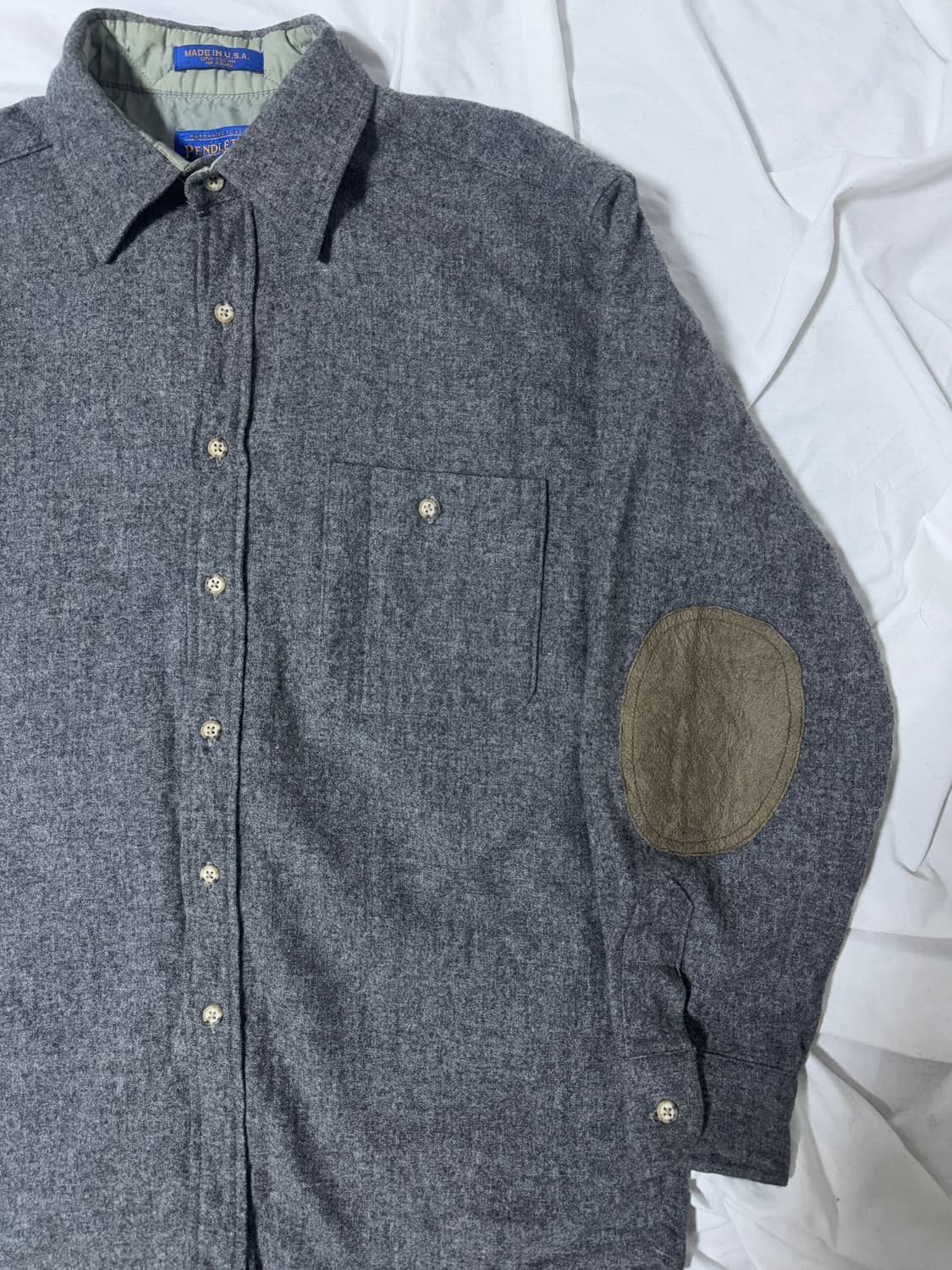 Usa 펜들턴 엘보 패치 울 셔츠 상품이미지4