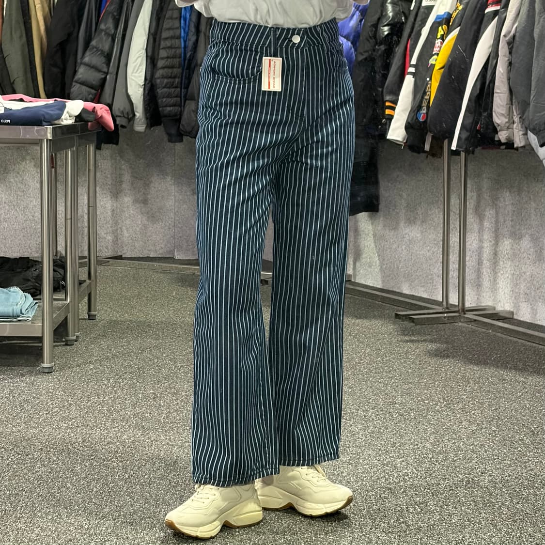 빈티지 스트라이프 와이드 팬츠 B4094 상품이미지1