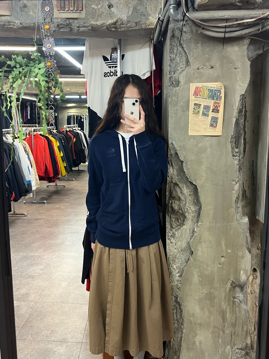 리복 후드집업 네이비 S #csz1876 상품이미지2