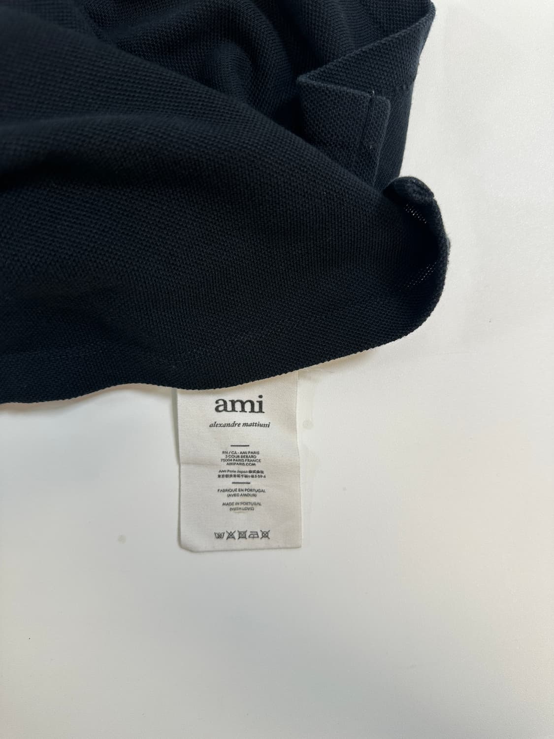 아미 Ami 하트 스몰로고 카라 반팔 블랙 (s)공용 상품이미지5