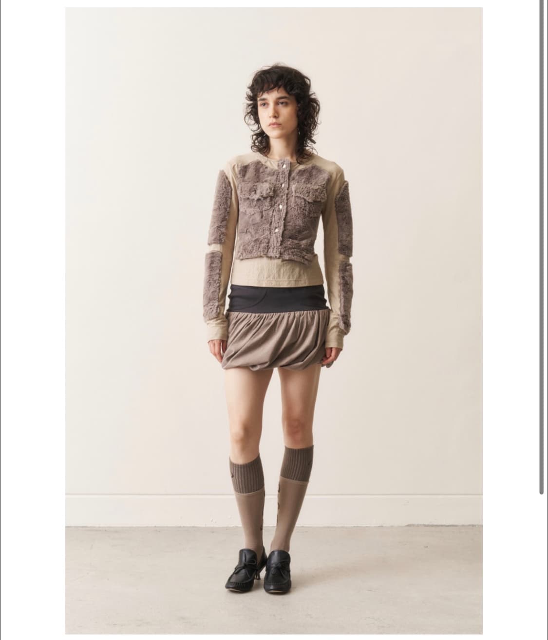 오들리워크샵 하이브리드 퍼 티셔츠 자켓 상품이미지4