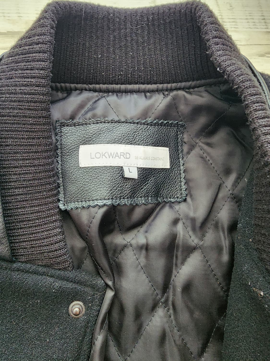 LOKWARD 로커드 울 소가죽 스타디움 바시티 자켓 100~105 야구 상품이미지4