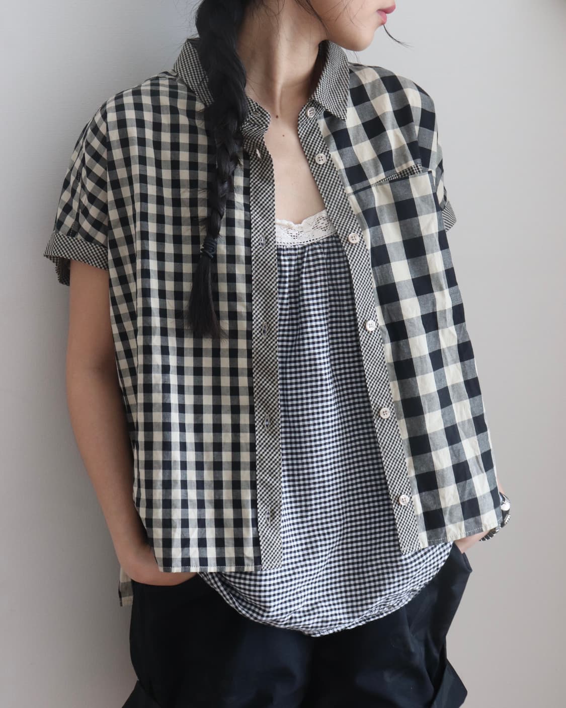 [Beams Heart] Gingham Check Shirt 상품이미지3