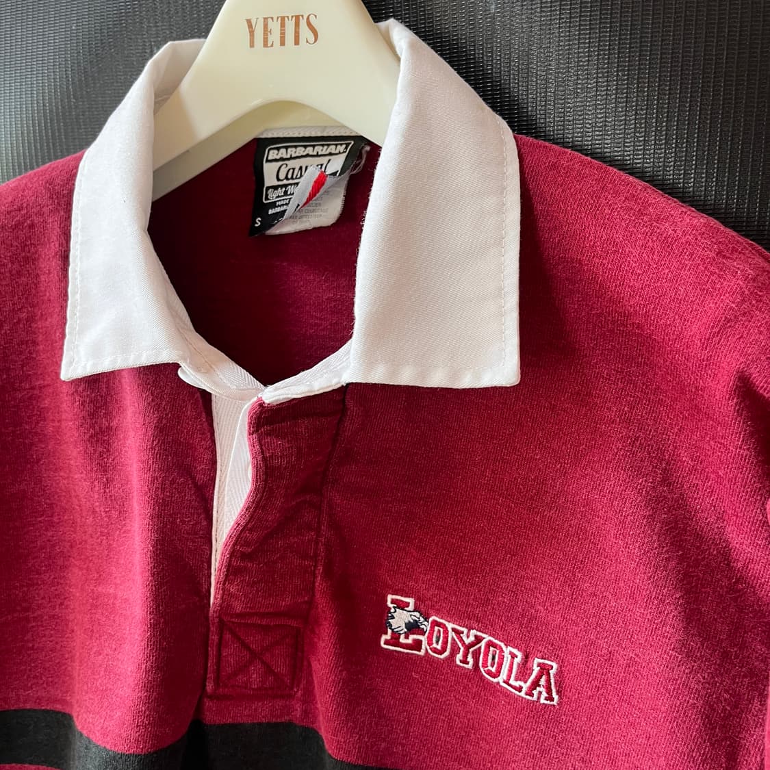 S) 90s 바바리안 Made in Canada 럭비 셔츠 레드  상품이미지2