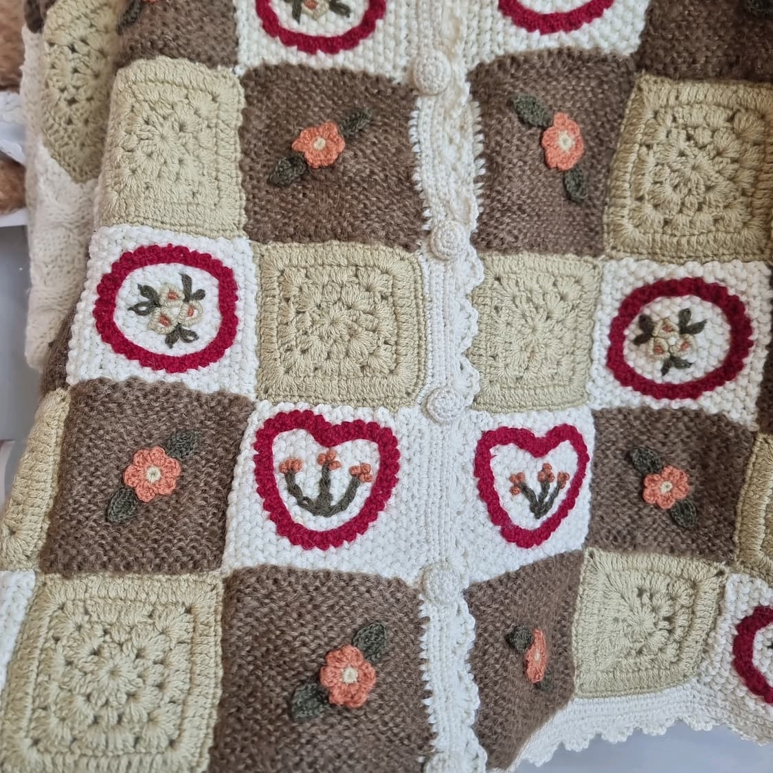 핸드메이드 패치워크 니트 가디건 상품이미지3