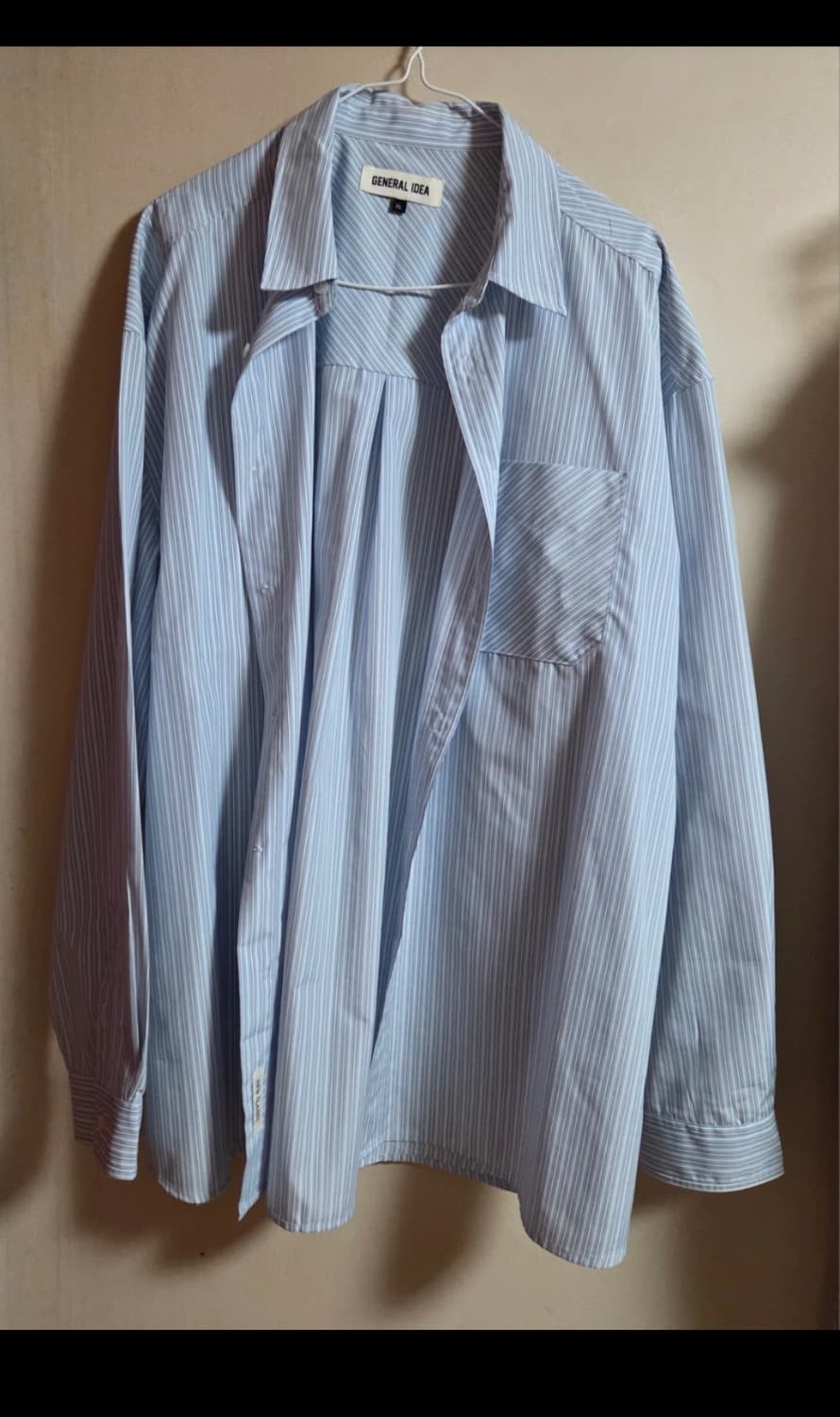 제너럴아이디어 유니섹스 베이직 스트라이프 셔츠 XL 상품이미지2