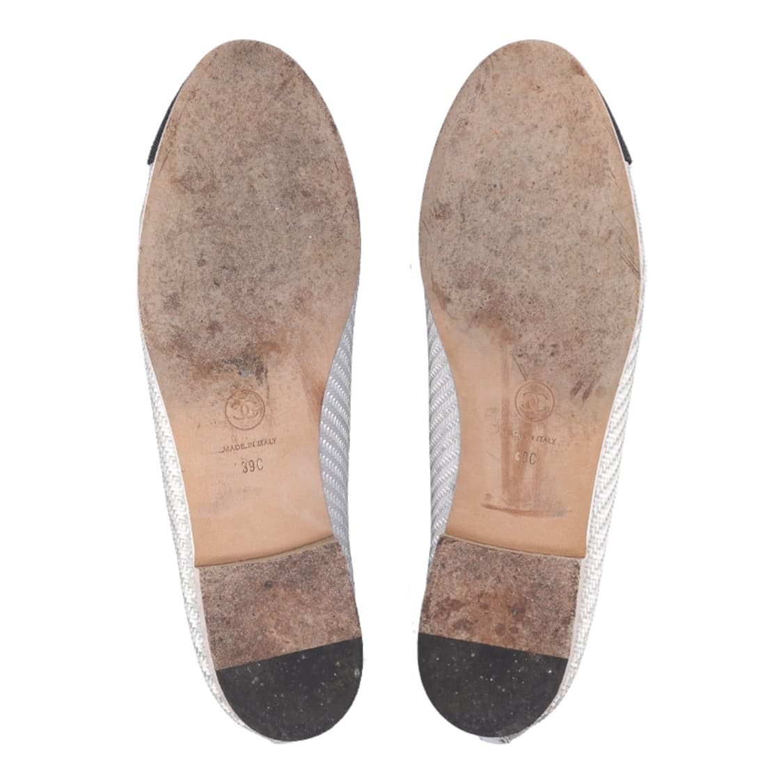 샤넬 G32842 발레리나 플랫 슈즈 메탈릭 39  상품이미지4
