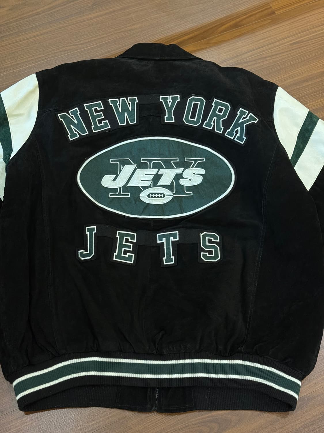 glll어패럴그룹 NFL 올드스쿨 바시티 가죽 래더자켓 뉴욕제츠 상품이미지7