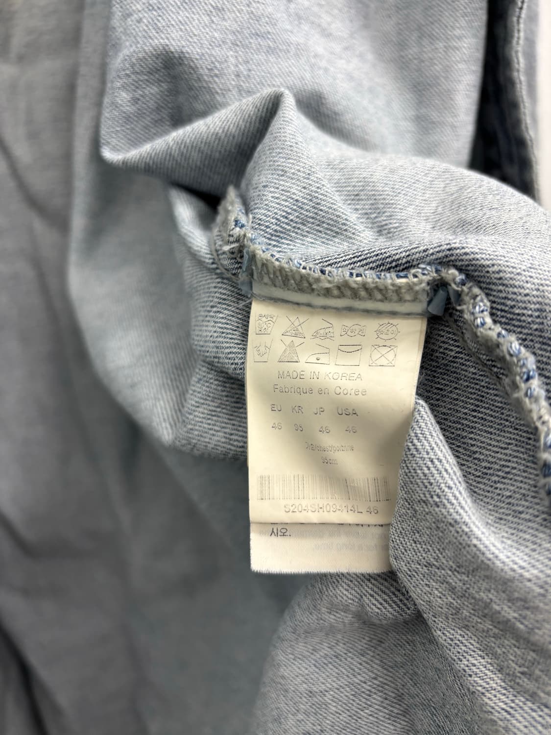 SOLID HOMME(솔리드옴므) 오버사이즈 데님 셔츠 자켓 상품이미지6