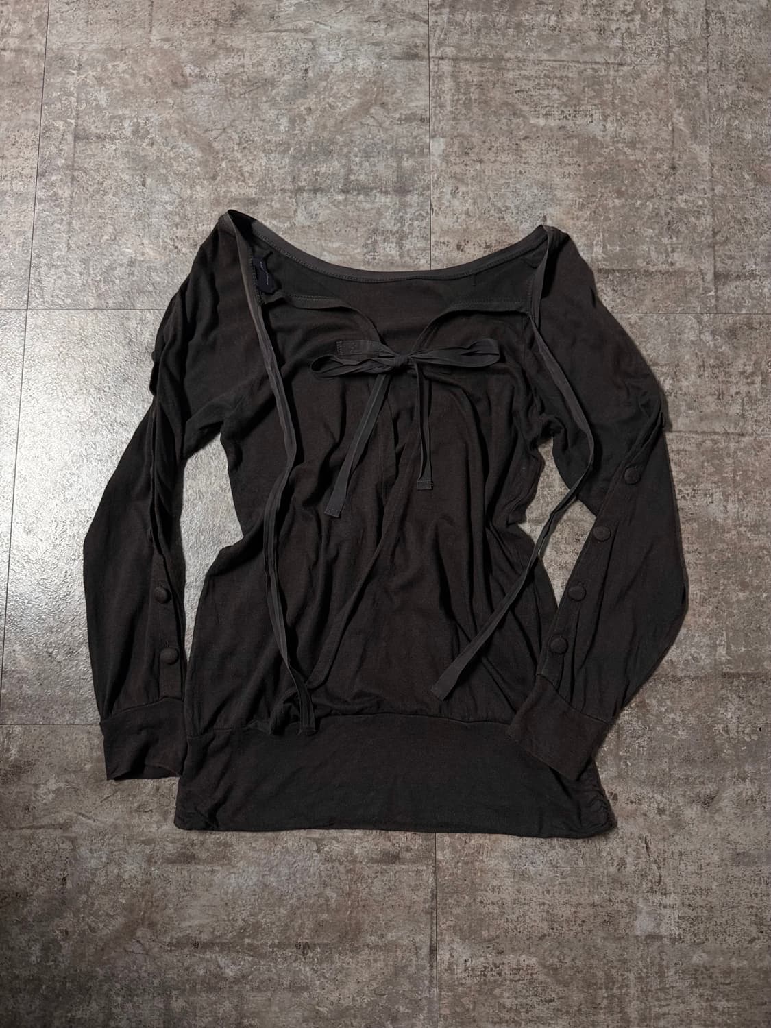 멀티 웨이 버튼 슬리브 사이드 셔링 탑(이너 세트 구매 가능) 상품이미지7