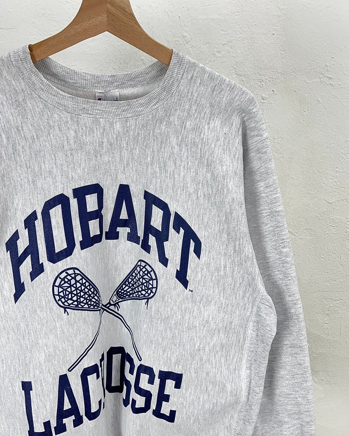 챔피온 라이트 그레이 리버스 위브 스테이츠맨 호바트 크루넥 스웨트 셔츠 상품이미지3