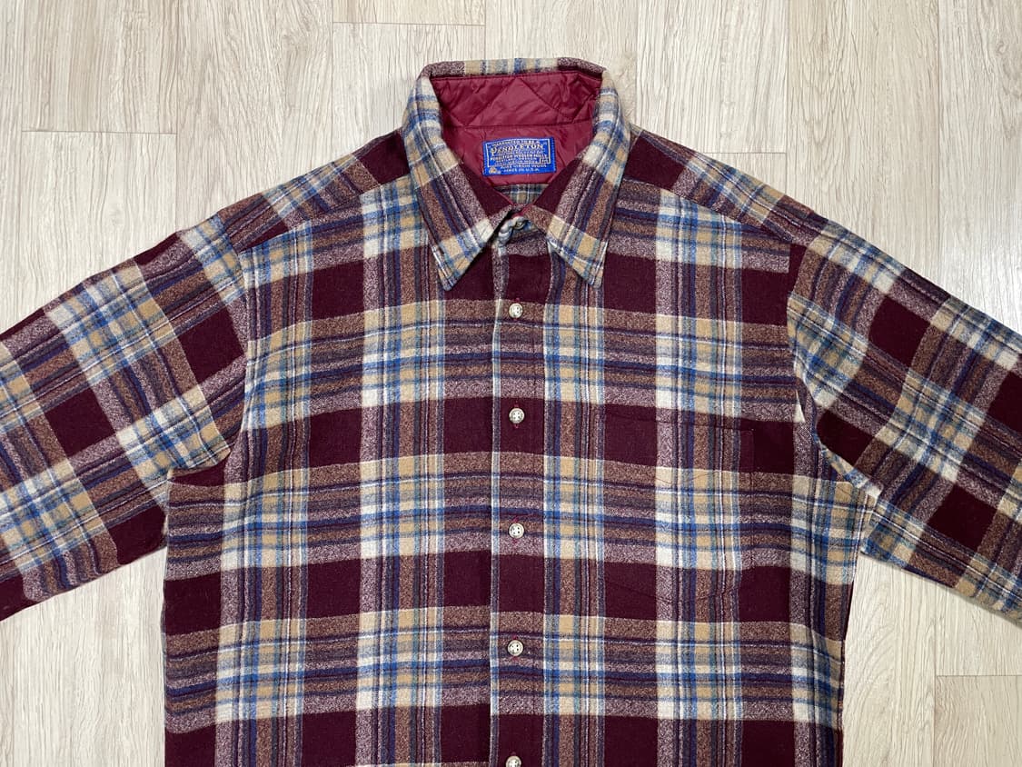 95~100) 70's 펜들턴 체크 울셔츠(미국제)RRL&LVC&폴로 상품이미지4