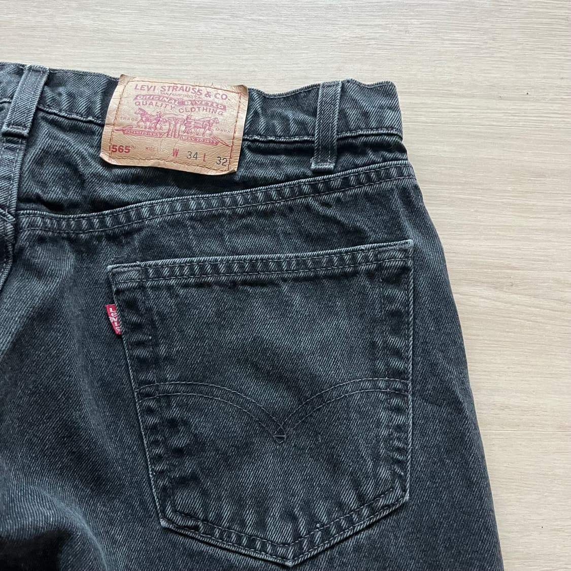 [34X32] 90s 빈티지 리바이스 565 블랙 상품이미지5