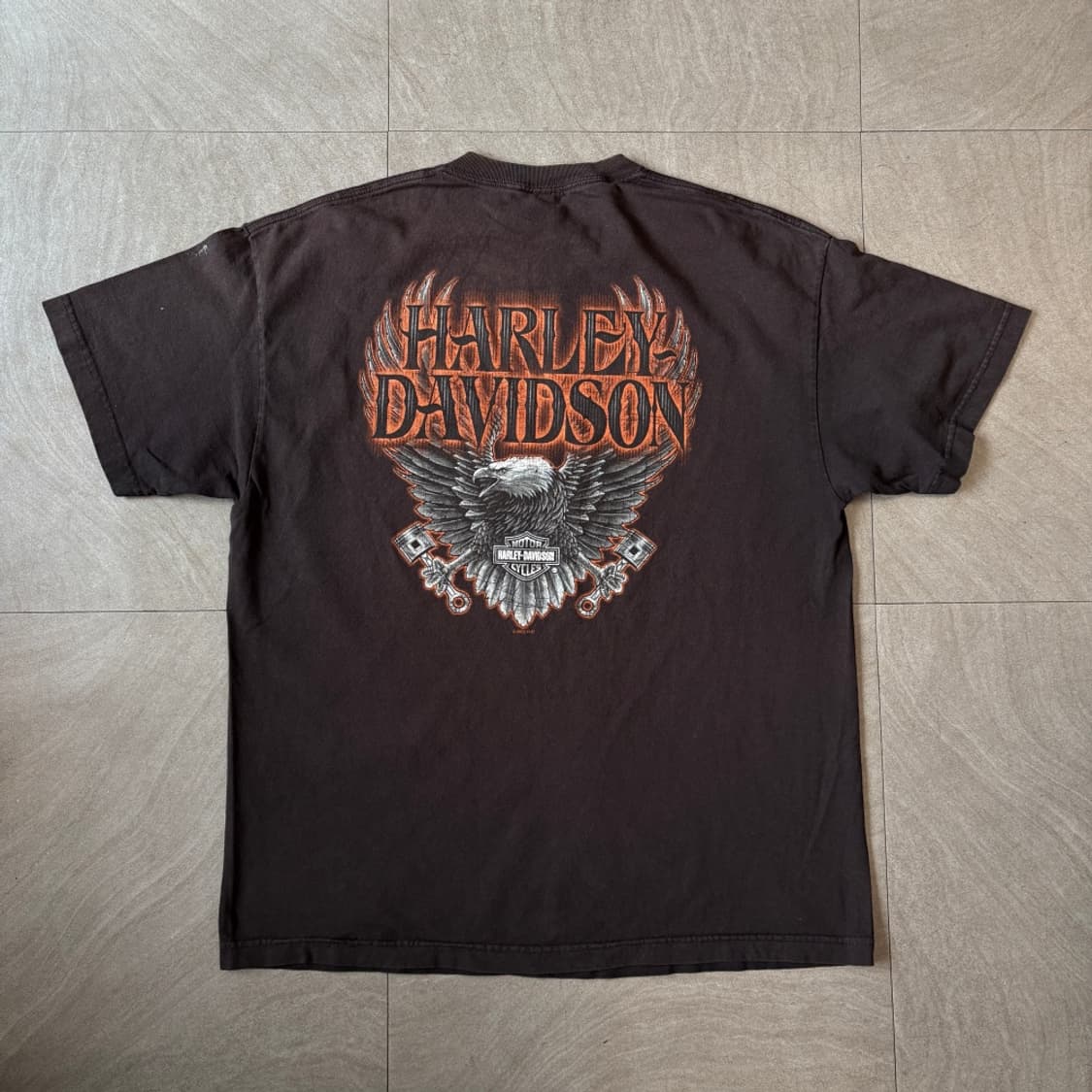 할리데이비슨 정품 썬페이딩 블랙 반팔 티셔츠 상품이미지8