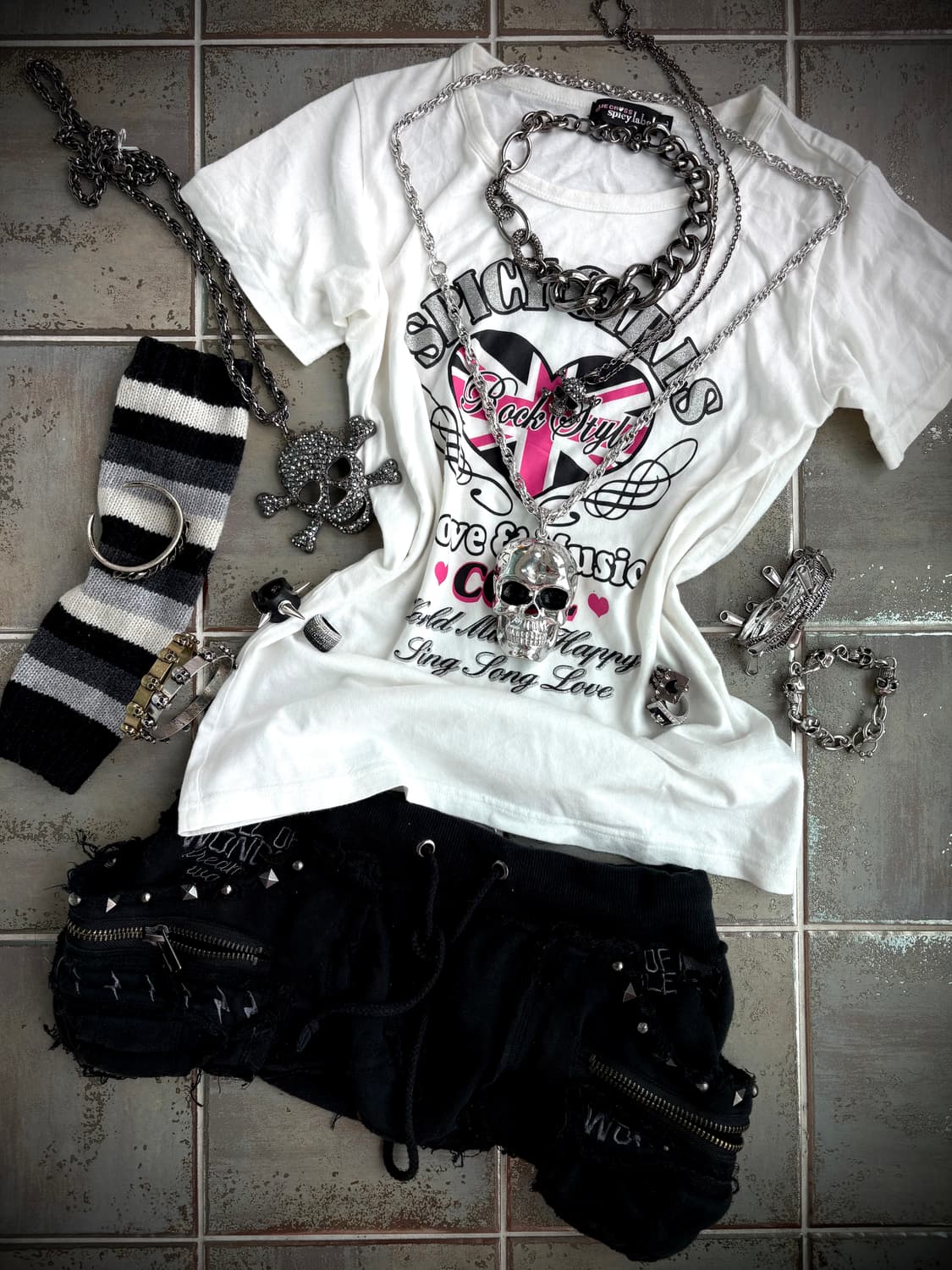 00s Y2K 갸루 반팔티  상품이미지1