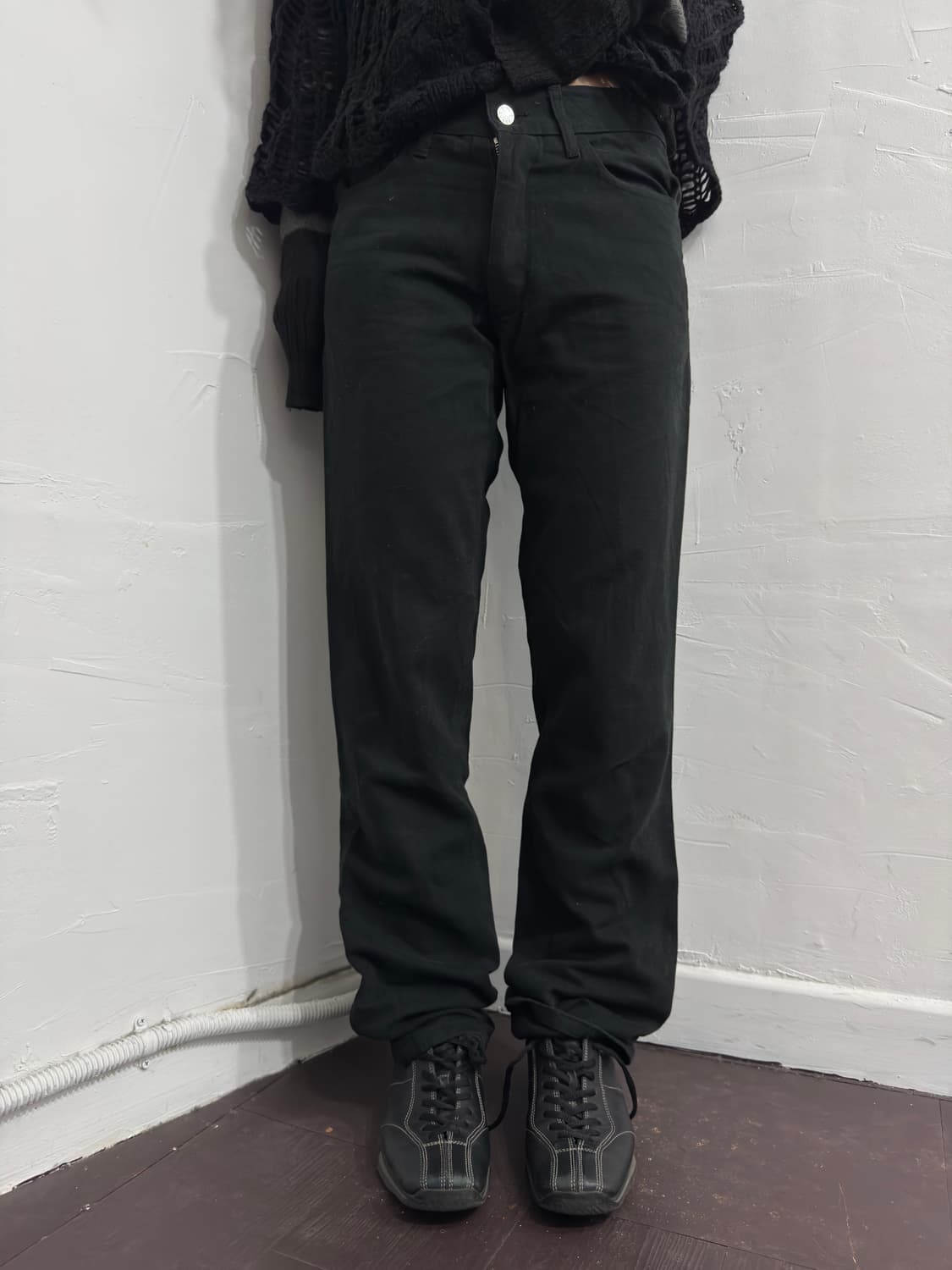agnes b black cotton pants 상품이미지5