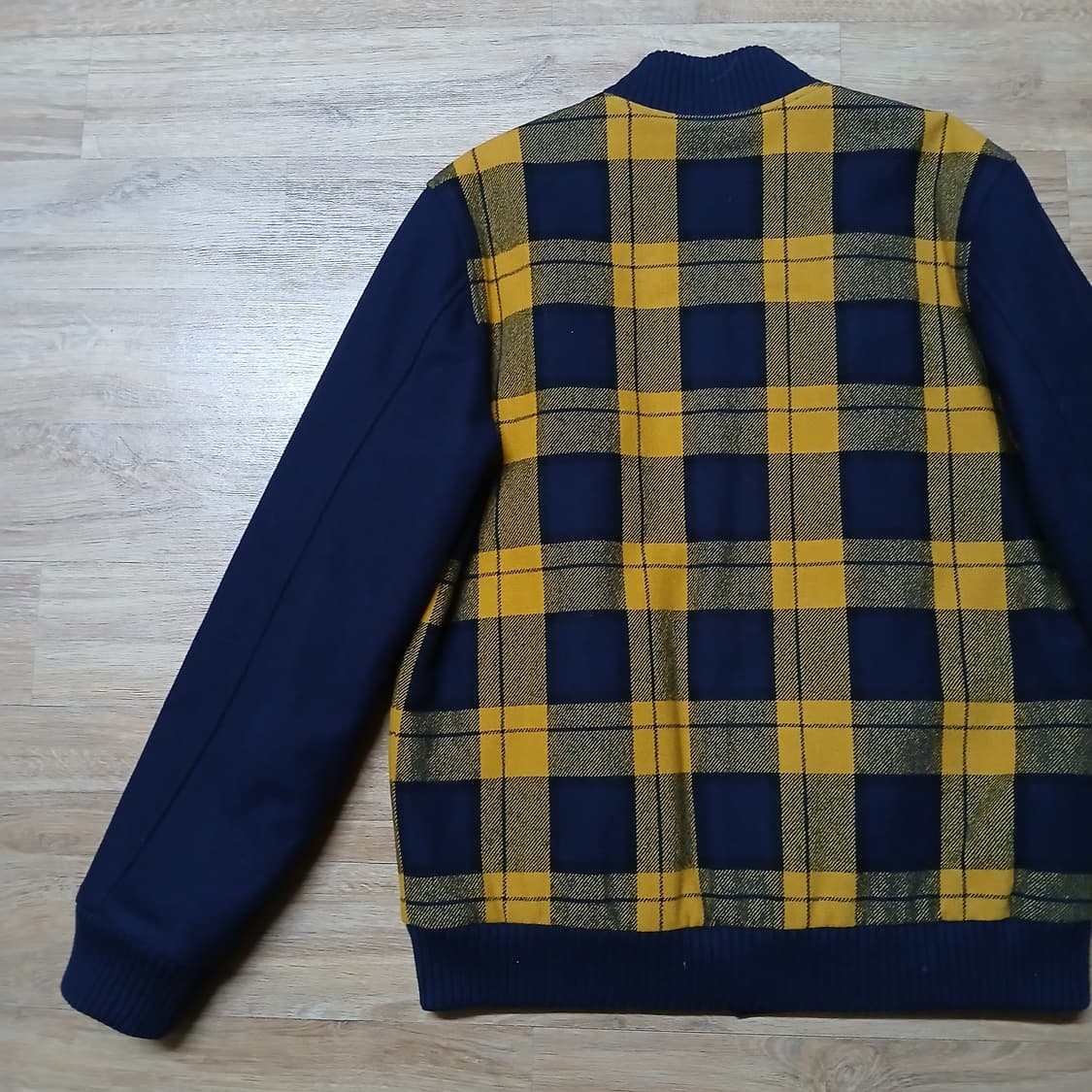 lacoste 라코스테 라이브 악어 모직 타탄체크 블루종 자켓 점퍼 상품이미지4