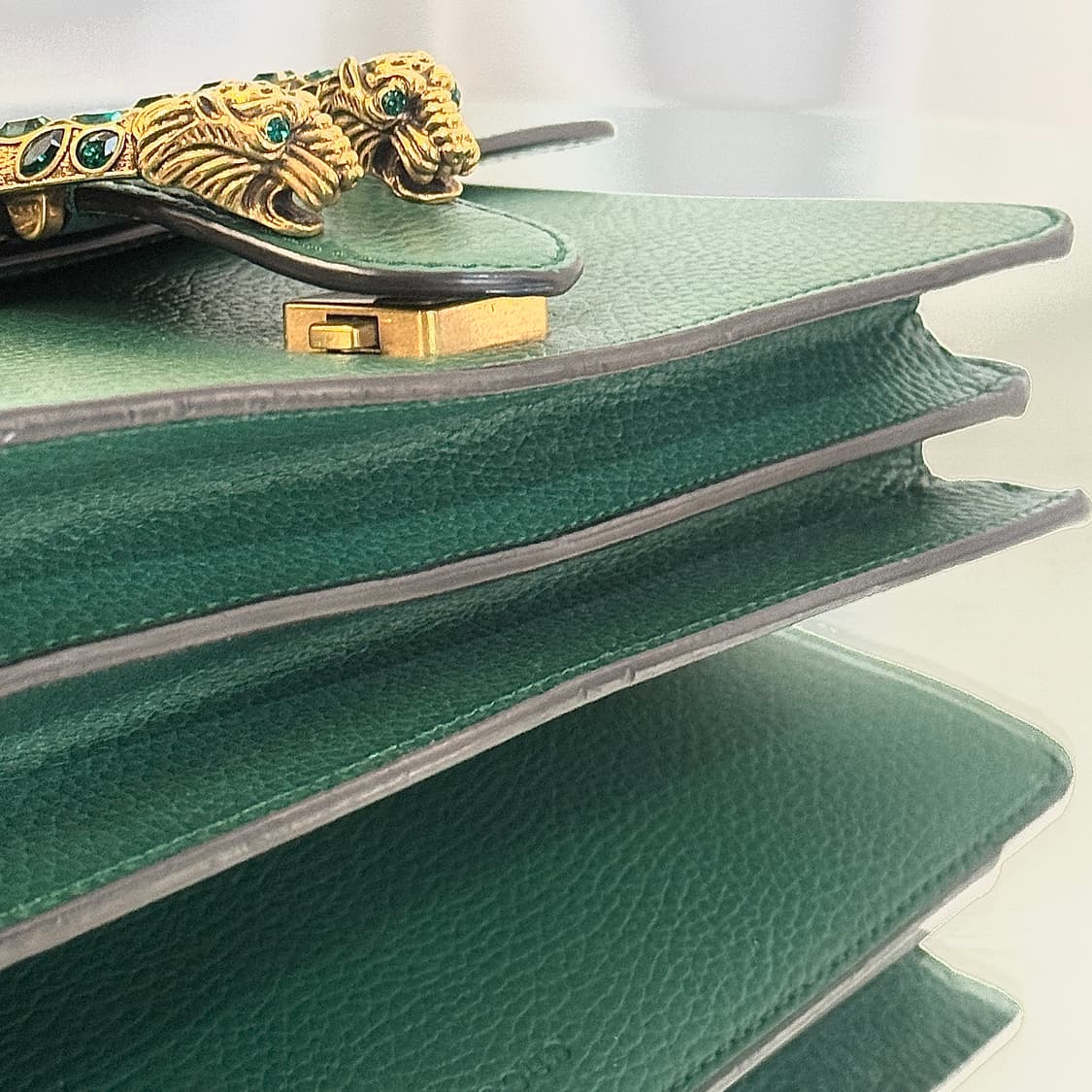 [정품] 구찌 디오니서스 그린 레더 스몰 숄더백 400249 상품이미지7