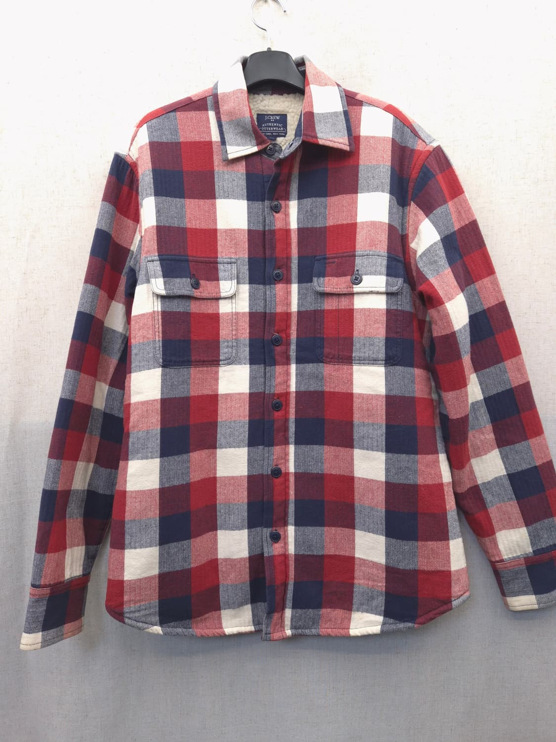 제이크루 양털 레드 체크 셔츠 자켓 상품이미지1