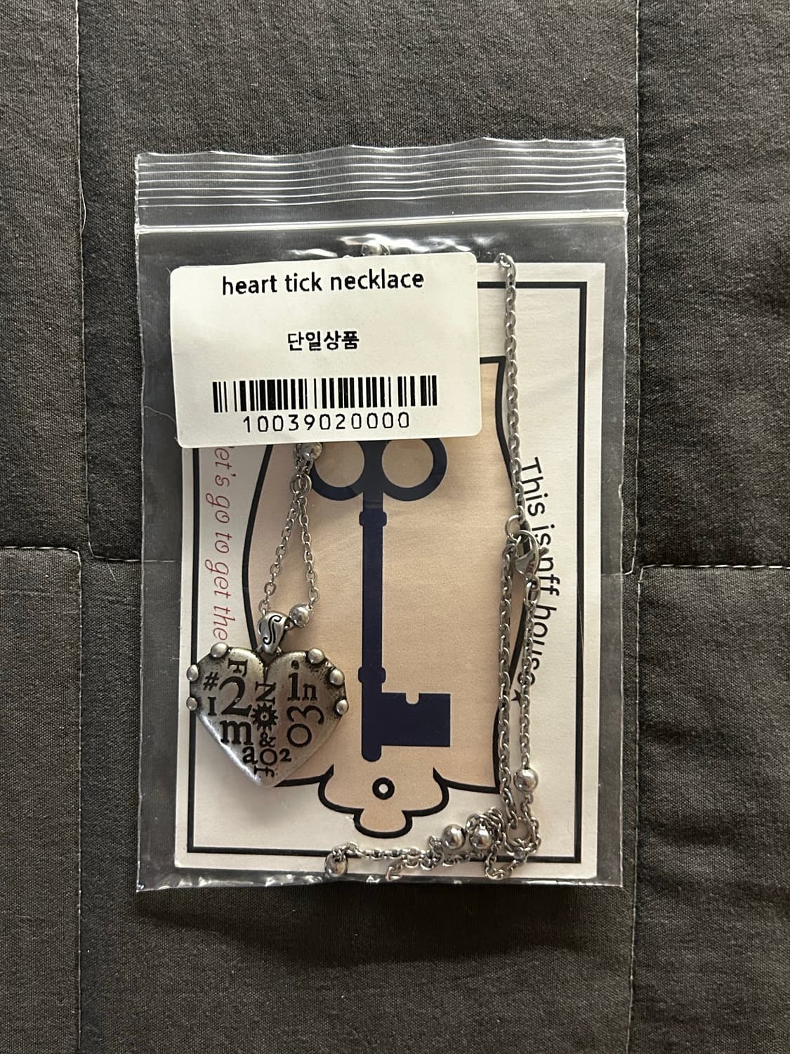Nff heart tick necklace 상품이미지3