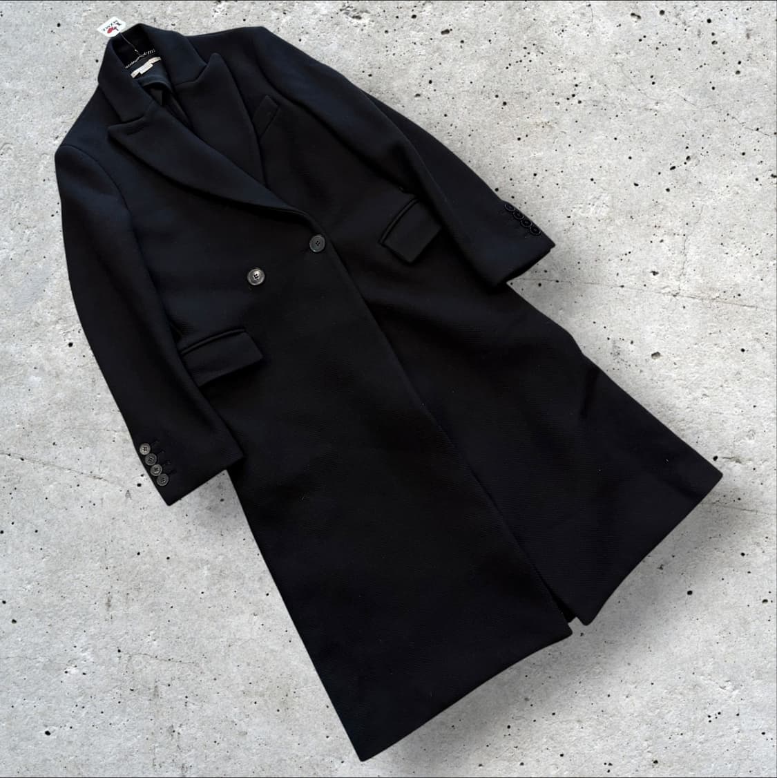 [34] 스텔라매카트니 수입택 블랙 더블 버튼 롱 코트 C986 상품이미지1