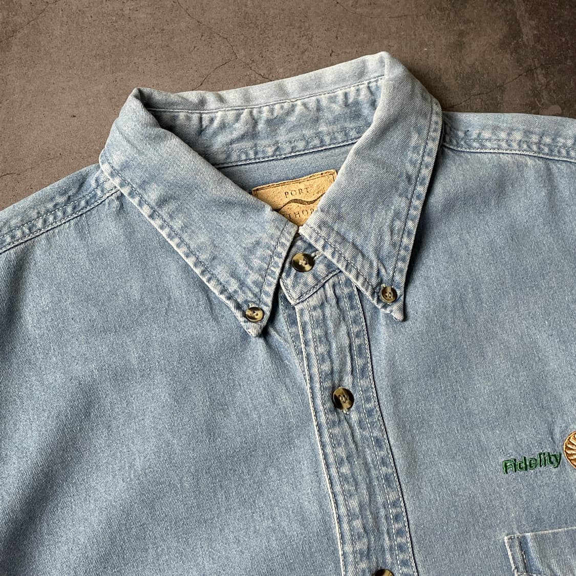PORT AUTHORITY 빈티지 데님 코튼 셔츠 A00535 상품이미지2