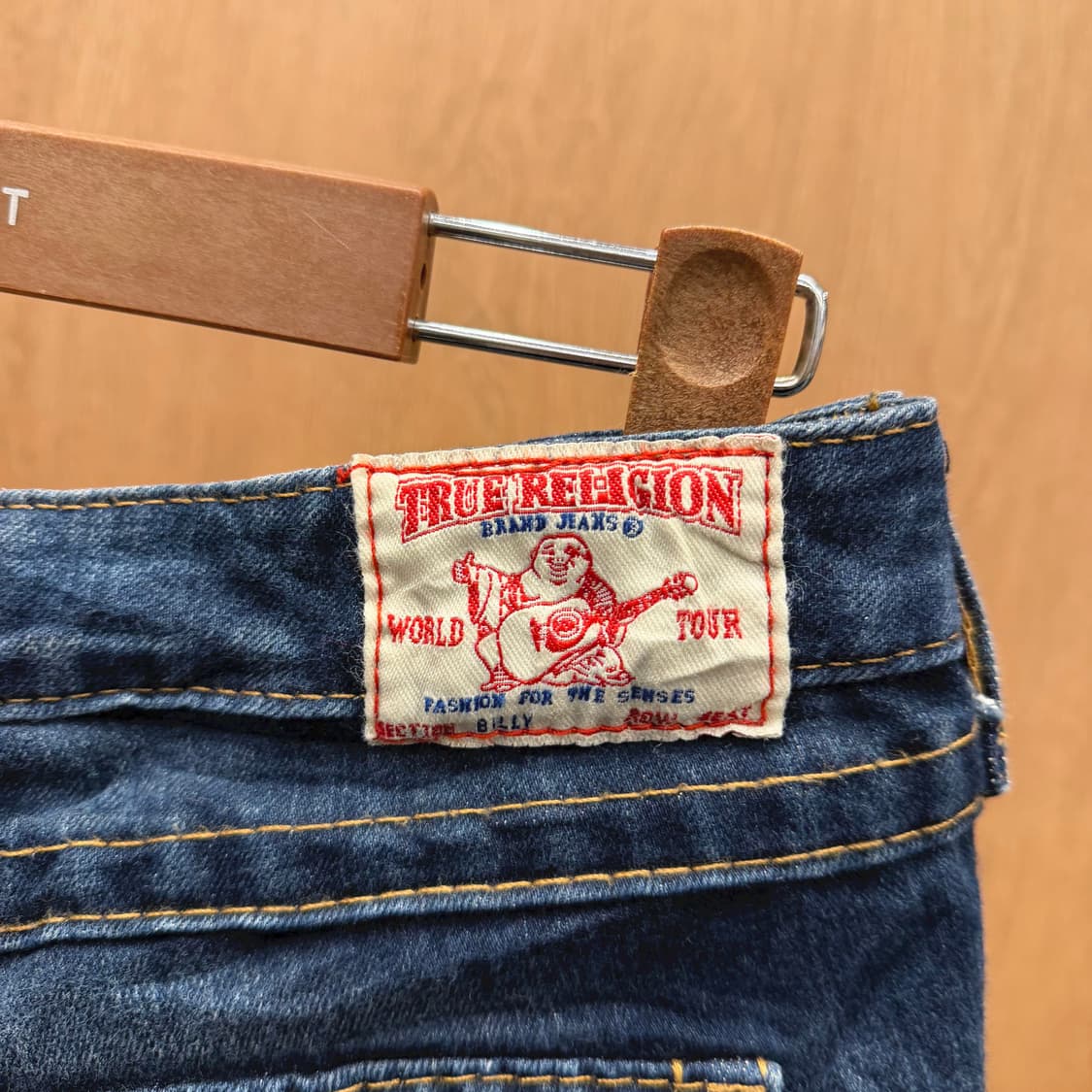 트루릴리젼 로우라이즈 데님 팬츠 빈티지 워싱 디테일 슬림핏 진청 상품이미지6