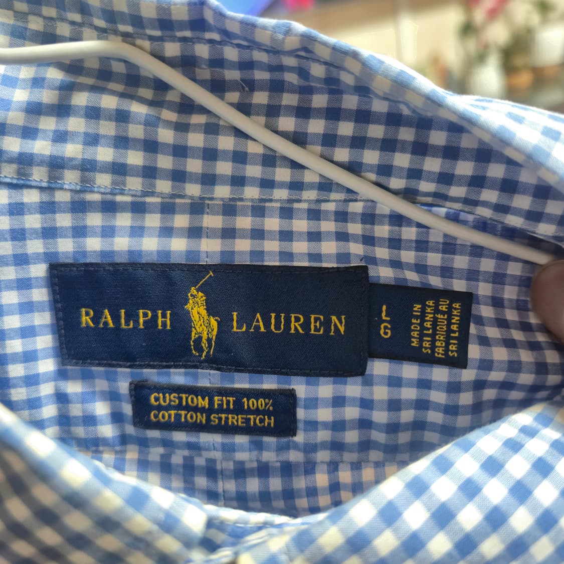폴로 랄프로렌 커스컴핏 포플린 셔츠 블루 L 사이즈 상품이미지6