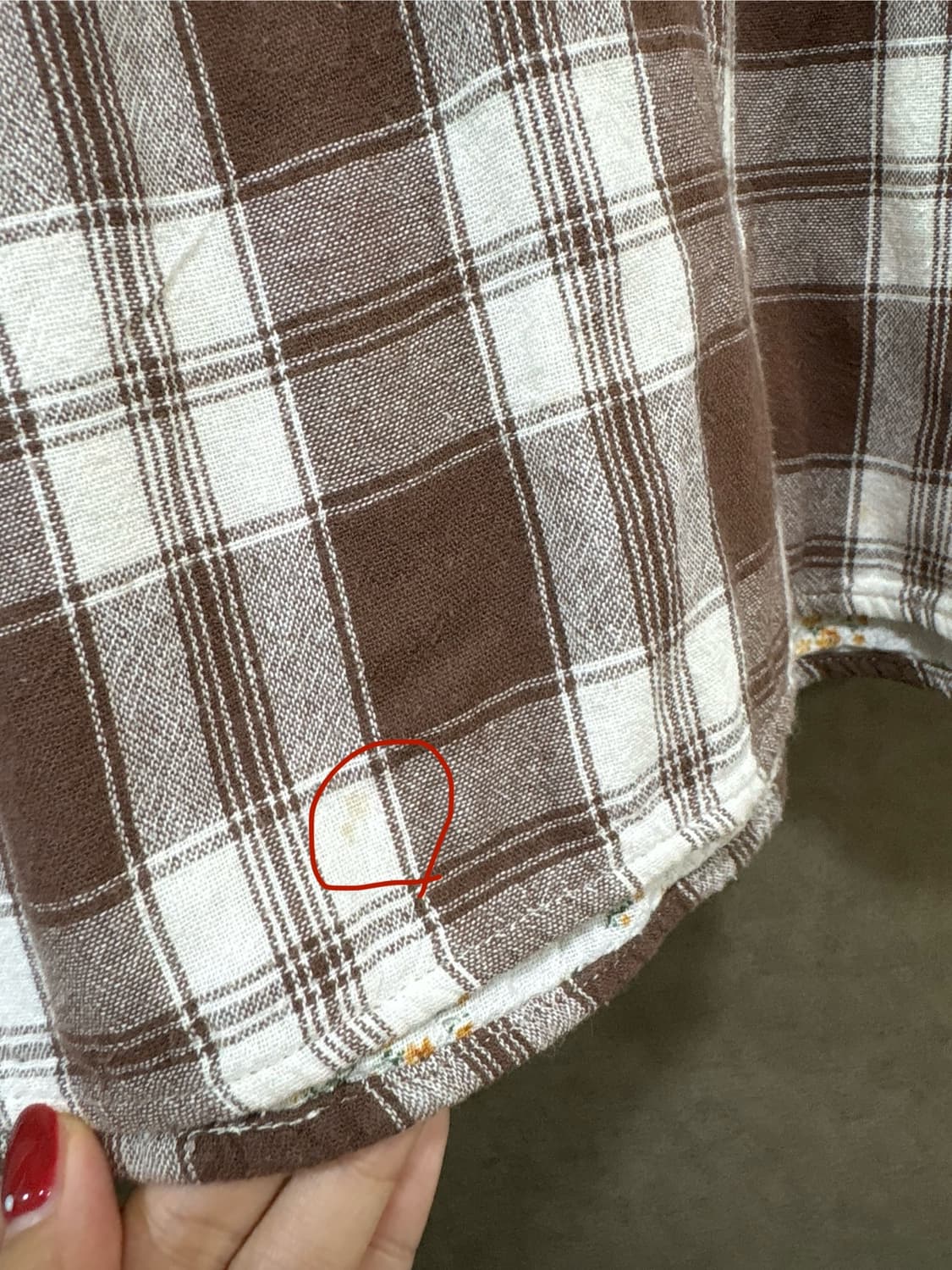 브라운 체크 레이어드 블라우스 상품이미지8