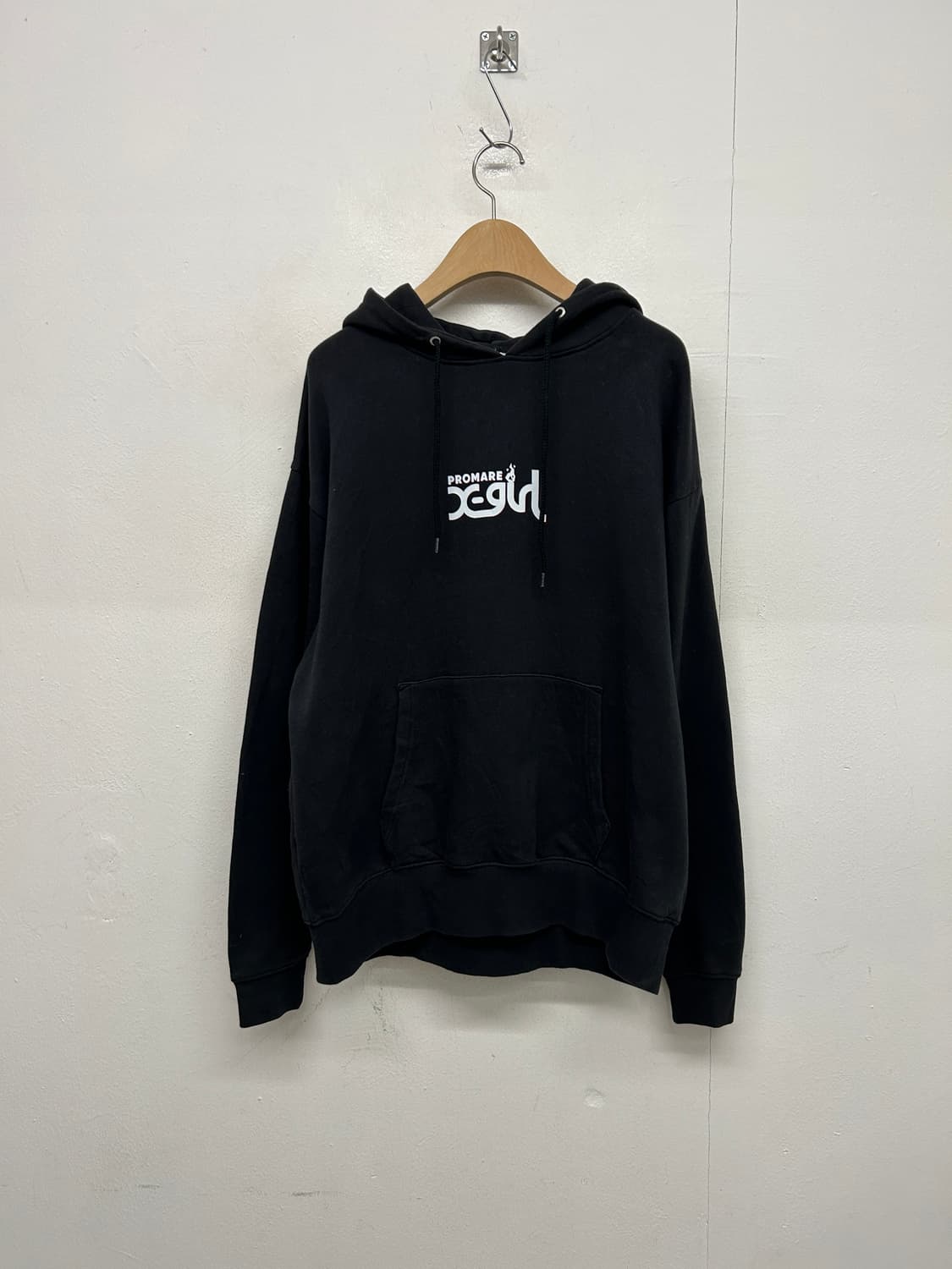 X-GIRL 엑스걸 오버핏 블랙 후드티 상품이미지1