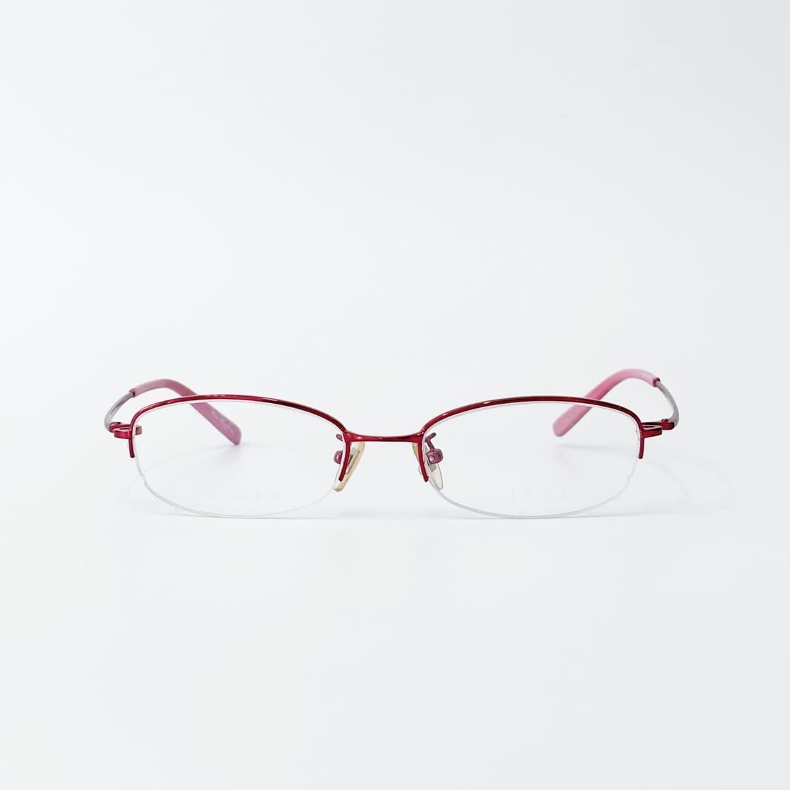 IPPI 레드 반무테 메탈 데드스탁 빈티지안경 상품이미지1