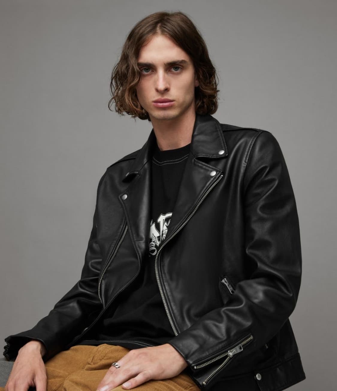 올세인츠 밀로 라이더 레더 자켓L 24년도 제품 상품이미지3