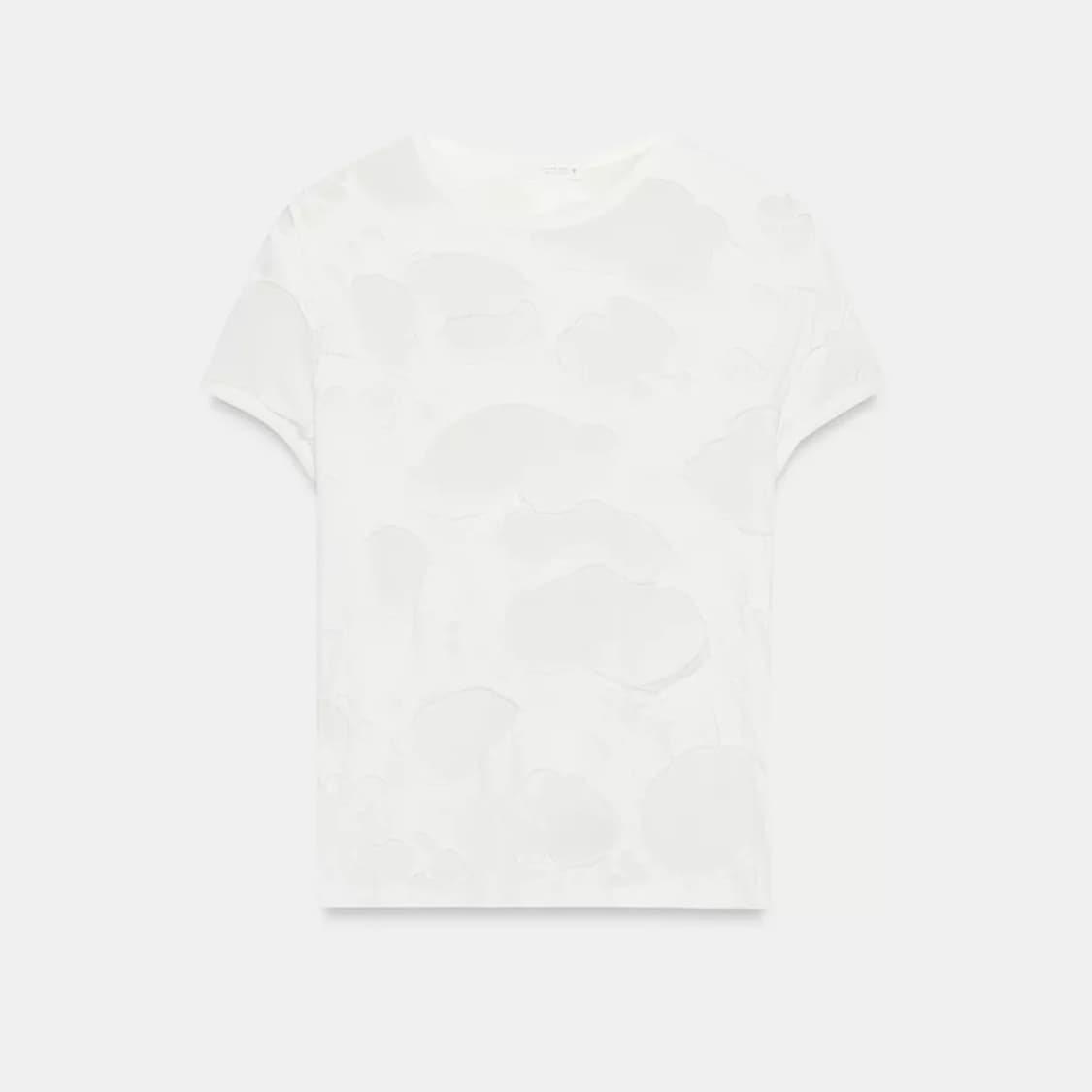zara 자라 디스트로이드 콤비 티셔츠 화이트 상품이미지2