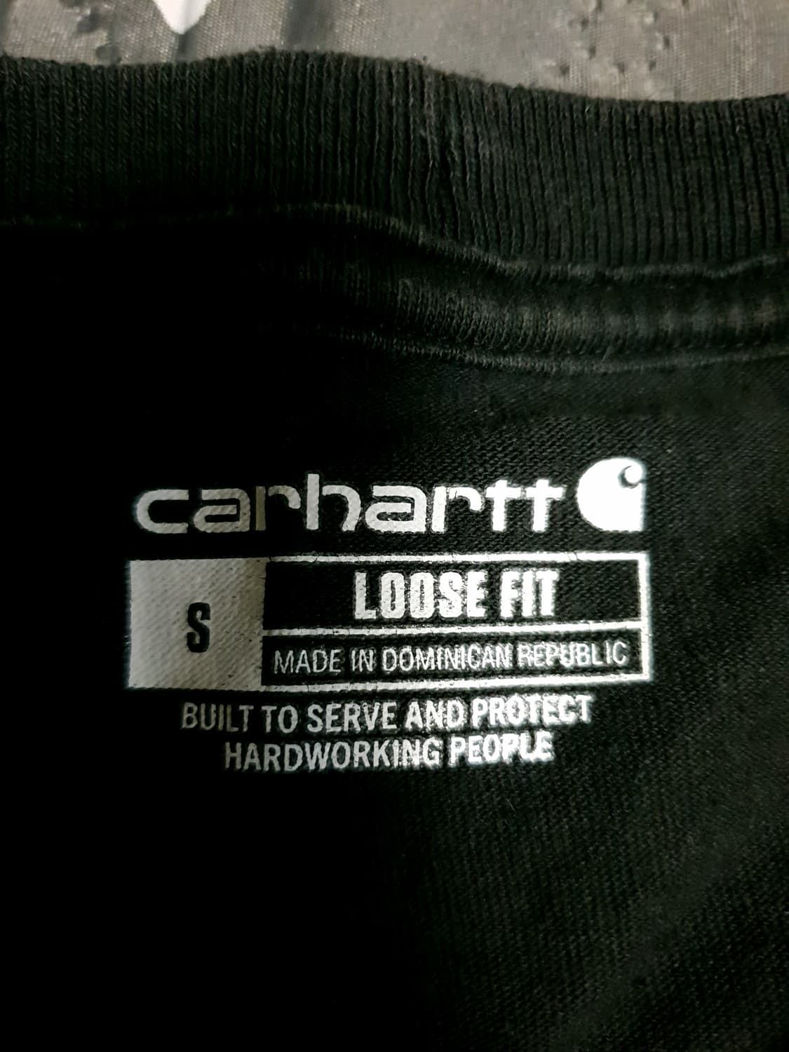 칼하트 K87 워크웨어 빈티지워싱 혜비 반팔티 블랙 (S) 상품이미지3