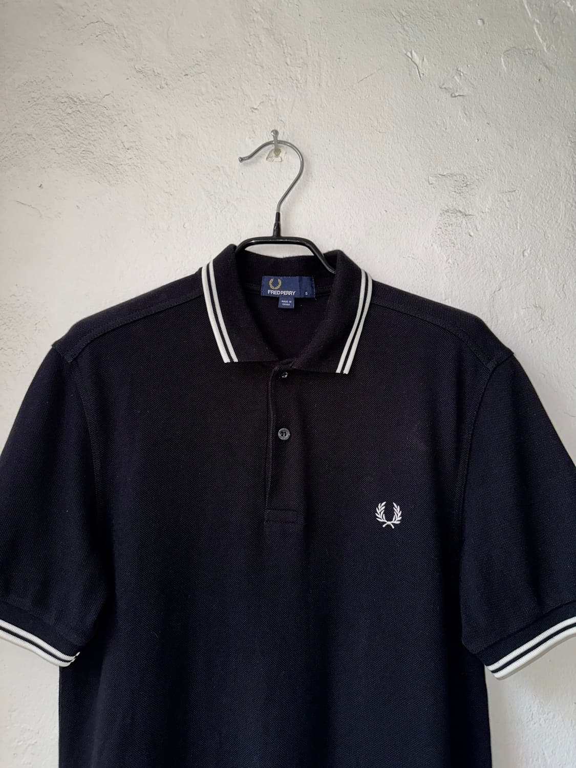 [S]Fred perry 프레드페리 블랙 반팔 카라티 상품이미지2