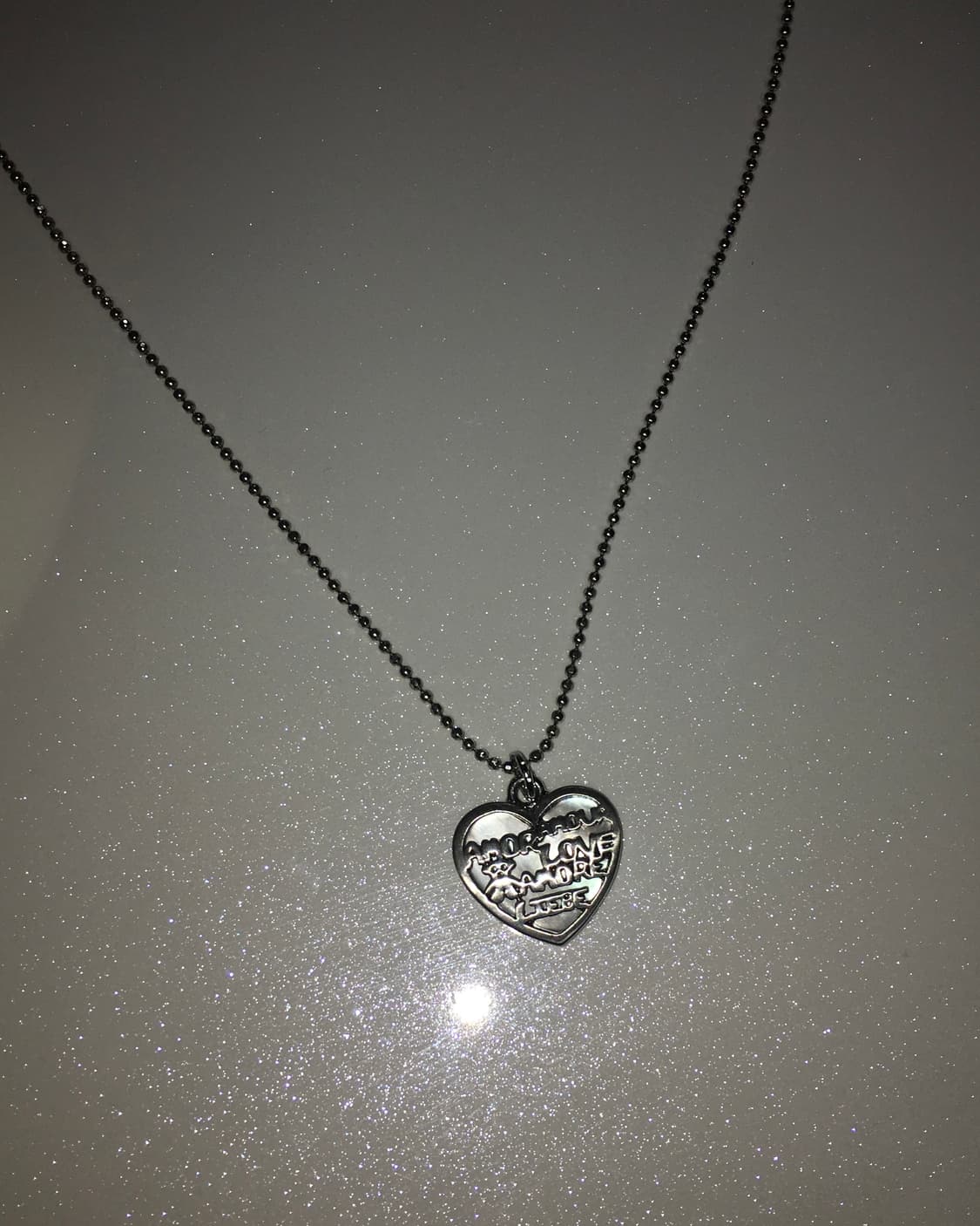 lettering heart necklace 상품이미지1