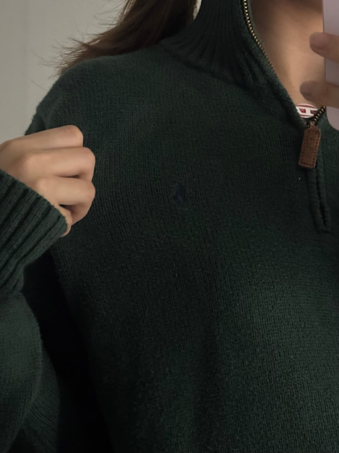 폴로랄프로렌 반집업 가디건 XL 상품이미지4