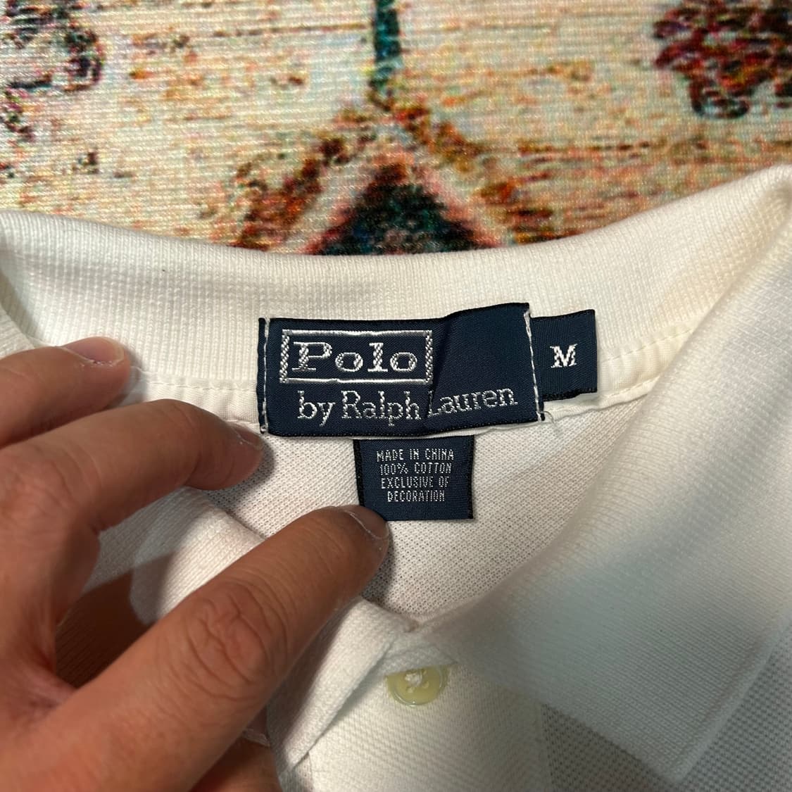 [L] 폴로 랄프로렌 화이트 빅포니 카라 반팔 상품이미지4