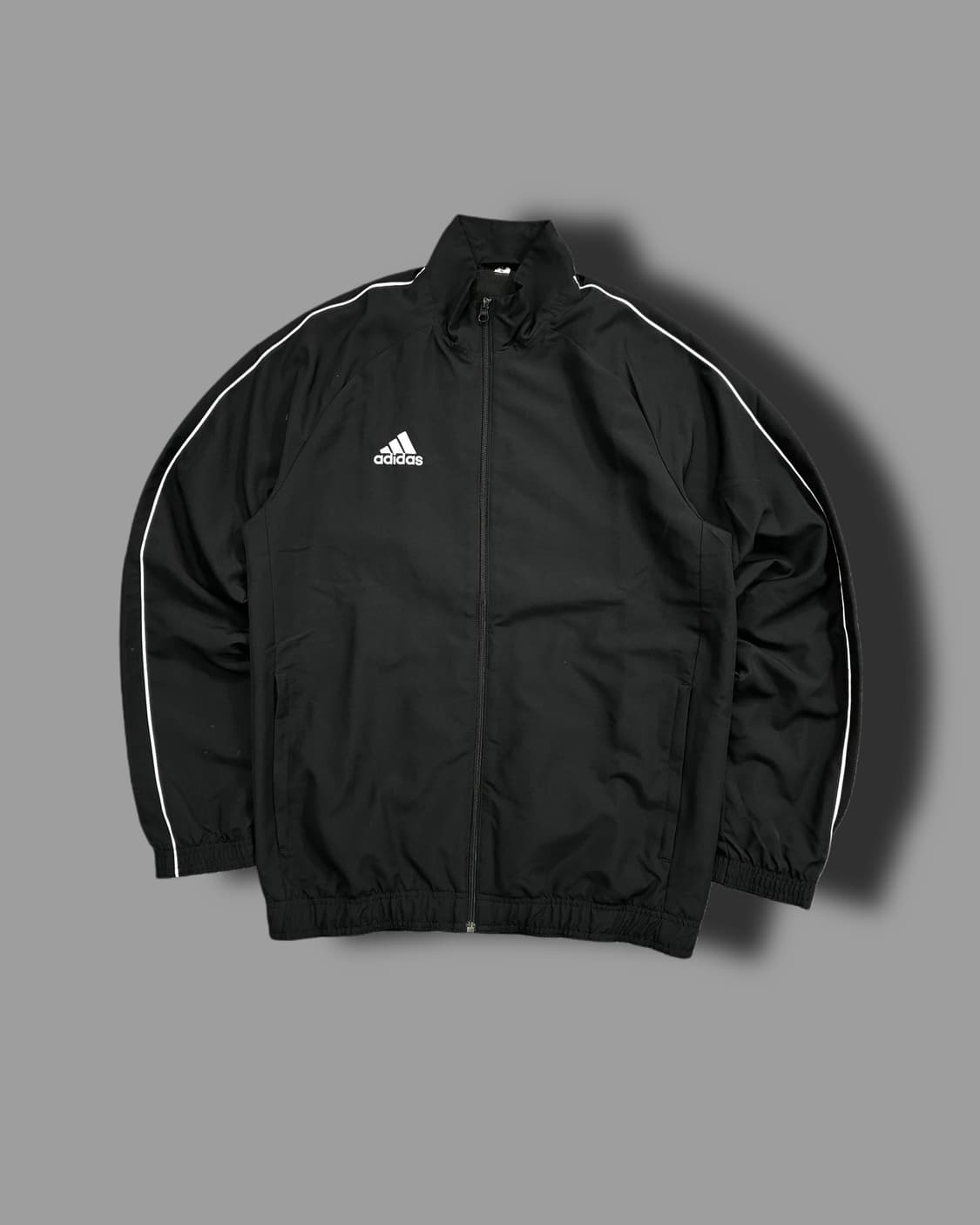 아디다스 화이트 파이핑 블랙 바람막이 상품이미지4
