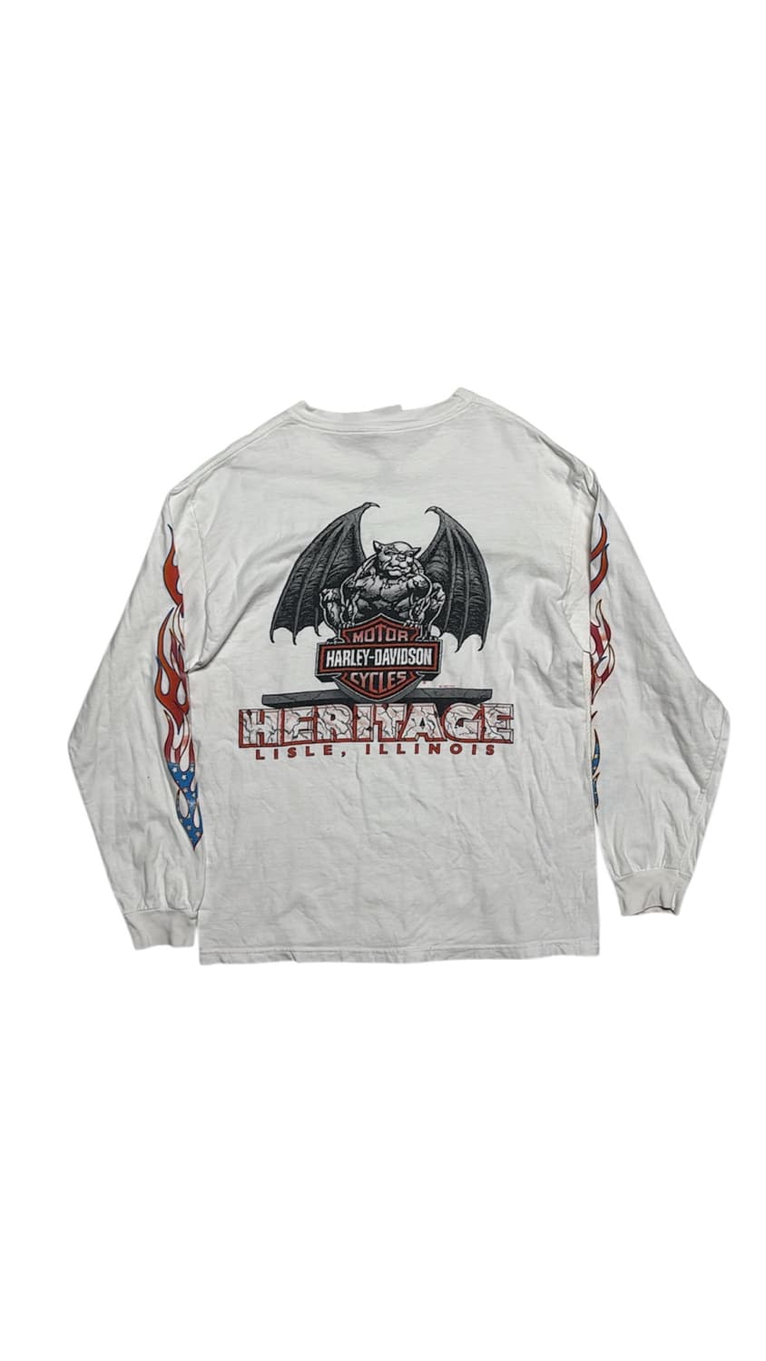 90s Harley davidson flame long-sleeve 상품이미지4