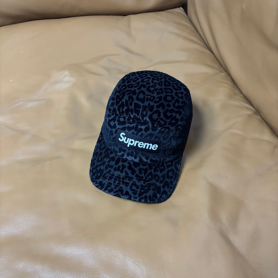 Supreme 슈프림 레오파드 블랙 캠프캡 모자 Leopard Black 상품이미지1