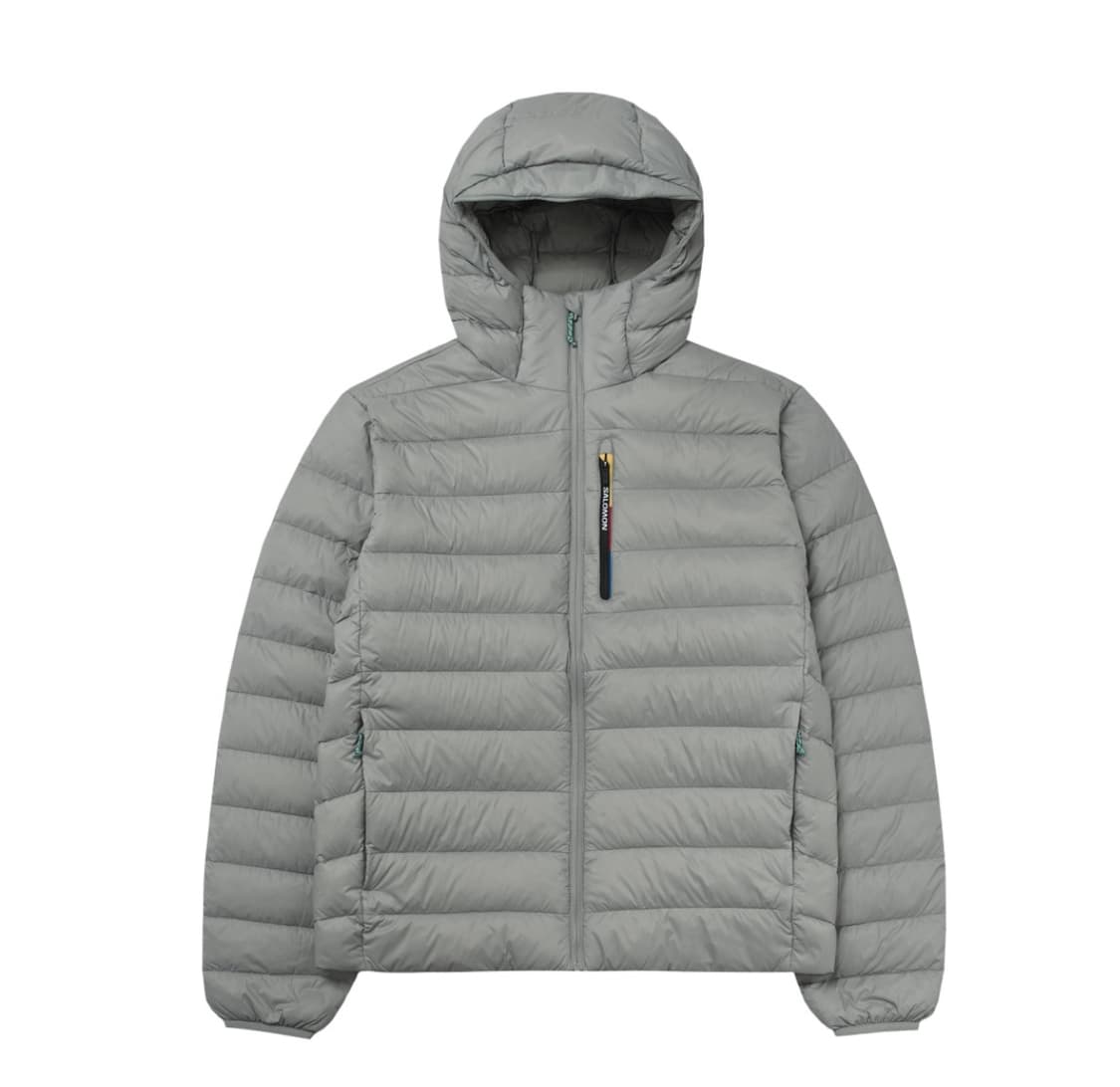 L XL 살로몬 엑스 퓨즈 후드 다운 패딩 라이트 그레이 미개봉 판매 상품이미지1