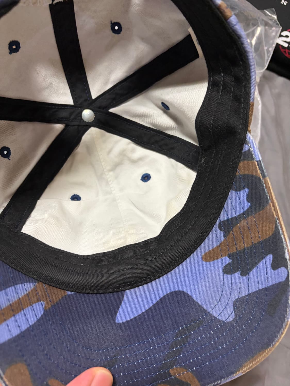 슈프림 S 로고 6-패널 블루 카모 - 25SS 상품이미지4