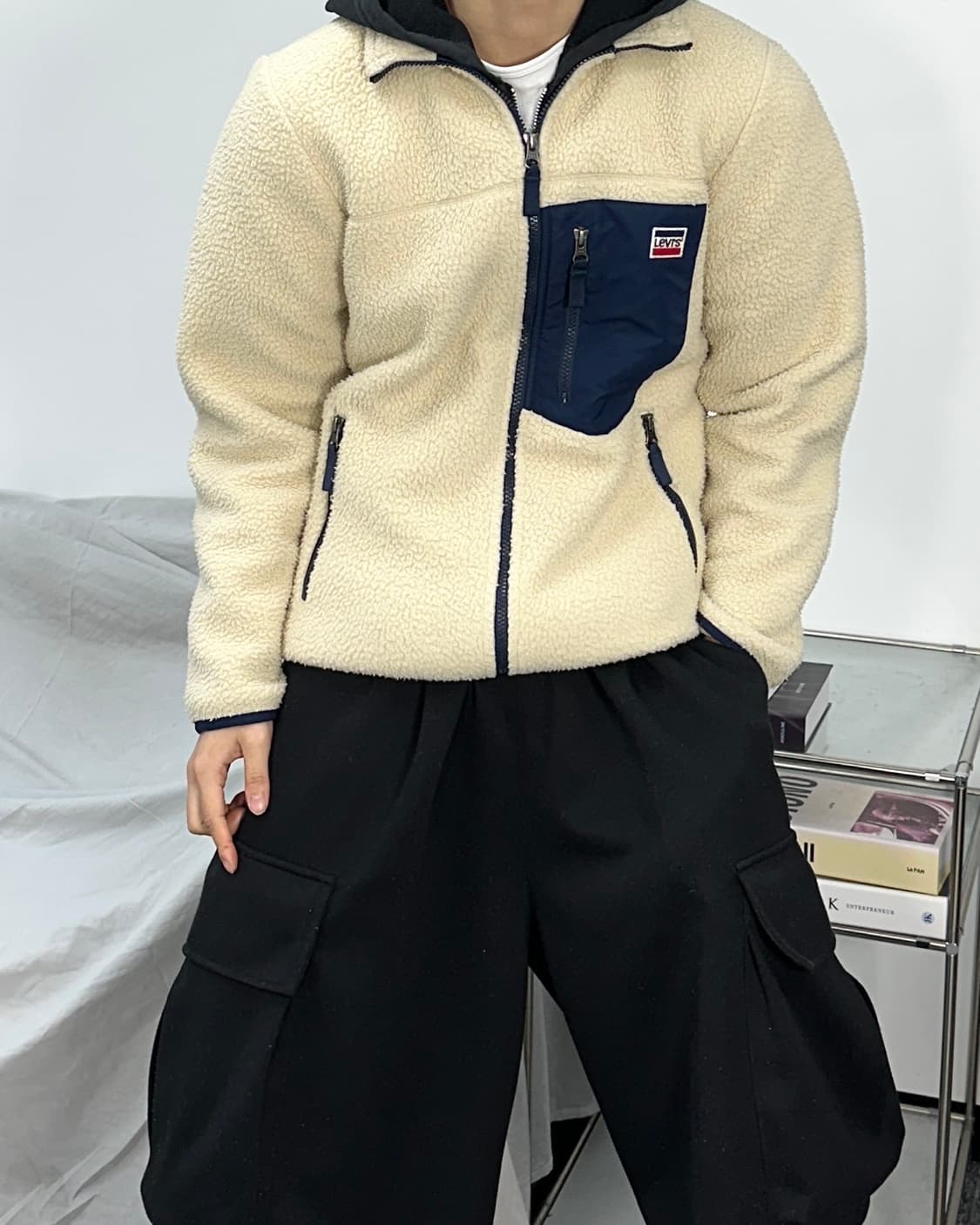 리바이스 뽀글이 플리스 자켓 S 상품이미지2