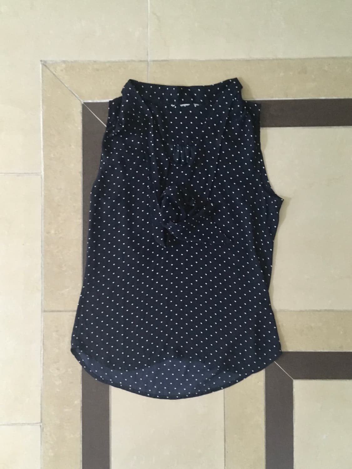 Vintage Navy Dot Tie sleeveless 상품이미지5
