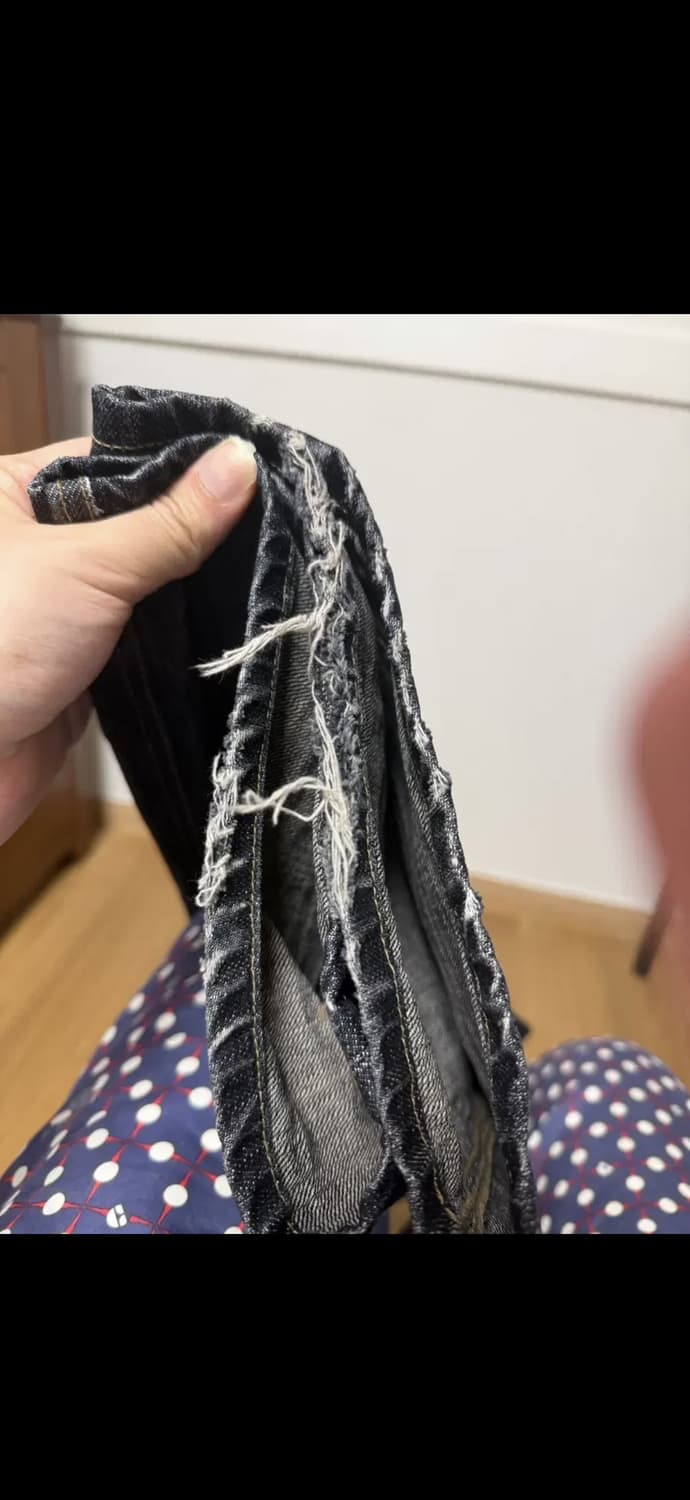 엘무드 빅보이 와이드 데님 블루블랙 46사이즈 상품이미지2