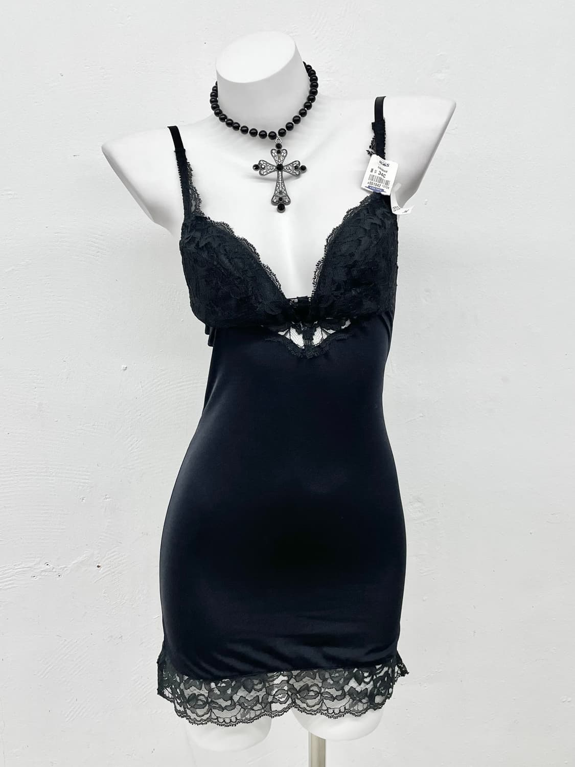 블랙갸루 레이스 슬립 상품이미지1