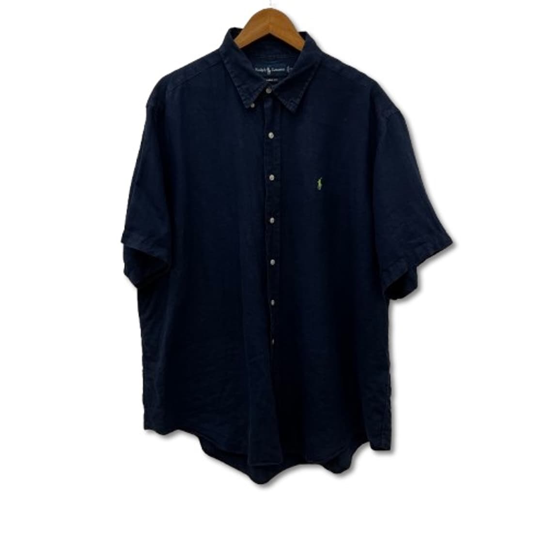 폴로 랄프로렌 네이비 리넨 반팔 셔츠 상품이미지1