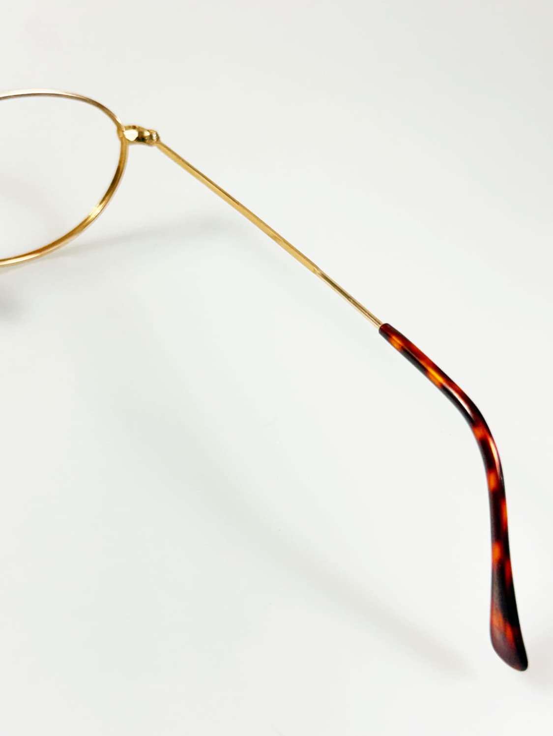 90s EYE WORLD 골드 슬림 오벌 프레임 빈티지 안경 상품이미지6